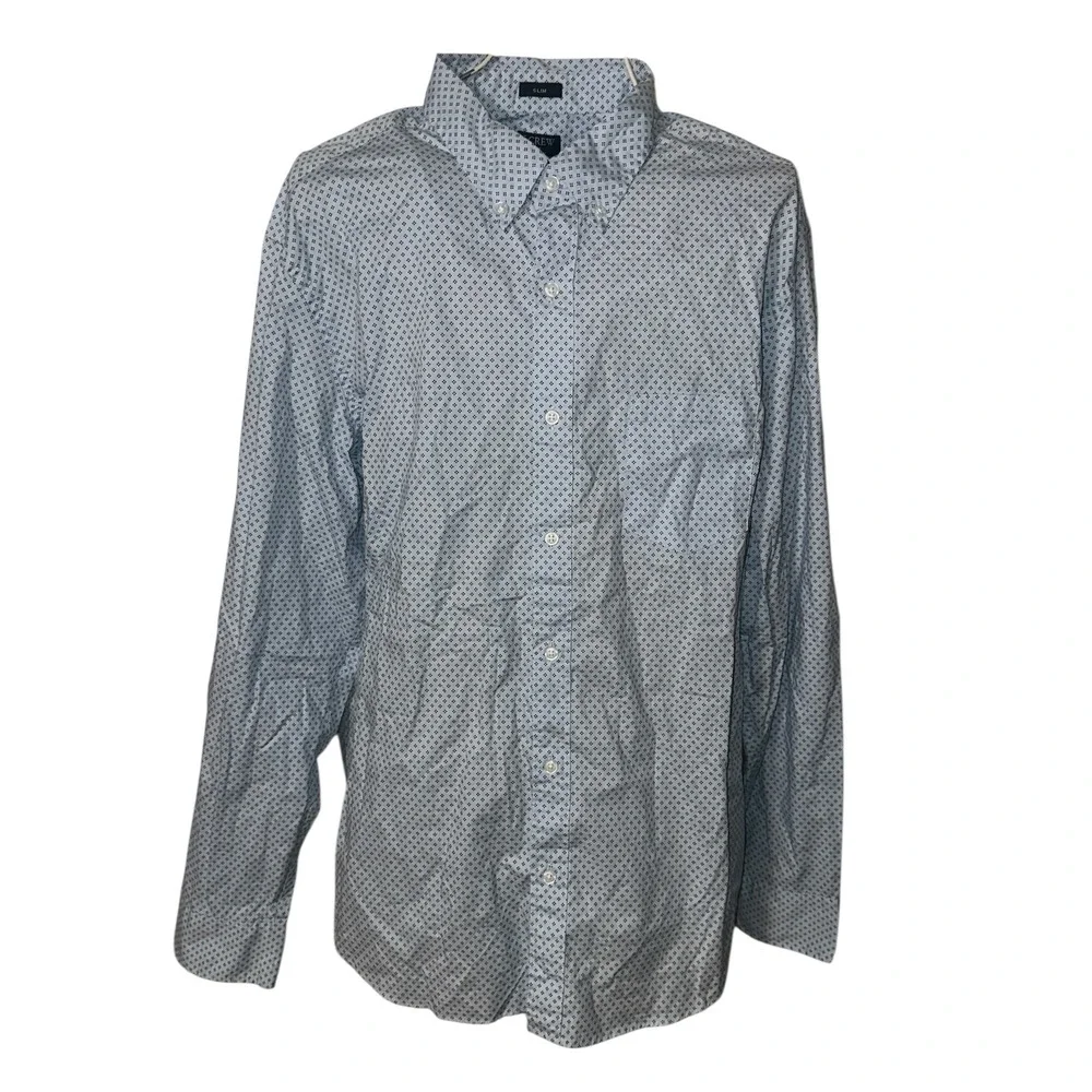 New With Tags J.‎ Crew Slim Fit Button Down Shirt Mens Long Sleeve Size XL